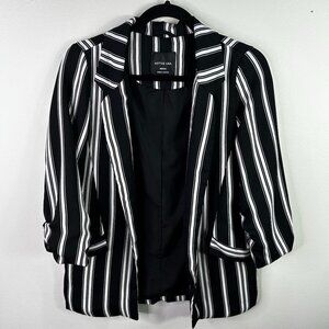 Black and‎ white striped blazer size medium
